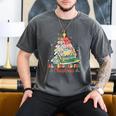 All Booked For Christmas Book Lovers Xmas Tree Lights Men's Comfort Colors T-Shirt Pepper