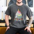 All Booked For Christmas Book Tree Lights Christmas Library Men's Comfort Colors T-Shirt Pepper All Booked For Christmas Book Tree Lights Christmas Library Men's Comfort Colors T-Shirt Pepper