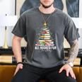 All Booked For Christmas Coquette Books Teacher Xmas Tree Men's Comfort Colors T-Shirt Pepper