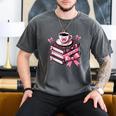 All Booked For Valentine's Teacher Coquette Bow Coffee Book Men's Comfort Colors T-Shirt Pepper