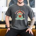 Bookmarks Are For Quitters Frog Reading Book Graphic Men's Comfort Colors T-Shirt Pepper
