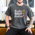 Books Booze And Besties Book Lover Bestie Squad Twinning Men's Comfort Colors T-Shirt Pepper