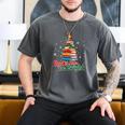 Books Make You Bright Christmas Librarian Book Lover Men's Comfort Colors T-Shirt Pepper