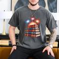Books Fireworks 4th Of July Bookworm Patriotic Reader Men's Comfort Colors T-Shirt Pepper