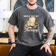 Books Are My Therapy Cozy Reading Chair Artwork Men's Comfort Colors T-Shirt Pepper