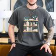Bookshelves With Books & Plants Premium Men's Comfort Colors T-Shirt Pepper