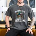 Born To Read Forced To Socialize Dragon Books Reading Men's Comfort Colors T-Shirt Pepper