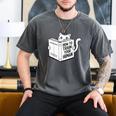 Cat Book Humor How To Train Your Human Men's Comfort Colors T-Shirt Pepper