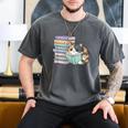 Cat On Books Pets Cats Reading Book Nerd Read Reader Bookcat Men's Comfort Colors T-Shirt Pepper