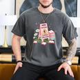 Caution Slippery When Reading Book Reader Men's Comfort Colors T-Shirt Pepper