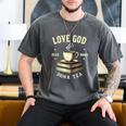 Christian Bookworm Love God Read Books Drink Tea Men's Comfort Colors T-Shirt Pepper