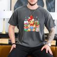 Christmas Gingerbread Man Reading Book Snowflake Teacher Men's Comfort Colors T-Shirt Pepper Christmas Gingerbread Man Reading Book Snowflake Teacher Men's Comfort Colors T-Shirt Pepper