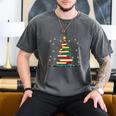 Christmas Tree Of Books Holiday Men's Comfort Colors T-Shirt Pepper