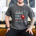 I Closed My Book To Be Here Ugly Christmas Sweater Men's Comfort Colors T-Shirt Pepper I Closed My Book To Be Here Ugly Christmas Sweater Men's Comfort Colors T-Shirt Pepper