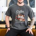 Coffee Cats And Books Cozy Calico Reader Love Cute Cat Men's Comfort Colors T-Shirt Pepper Coffee Cats And Books Cozy Calico Reader Love Cute Cat Men's Comfort Colors T-Shirt Pepper