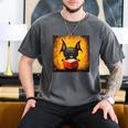 Colorful Sketch Oil Painting Of A Bat Reading Book Men's Comfort Colors T-Shirt Pepper Colorful Sketch Oil Painting Of A Bat Reading Book Men's Comfort Colors T-Shirt Pepper