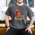 Cozy Gingerbread Christmas Reading Book Xmas Snowflakes Fall Men's Comfort Colors T-Shirt Pepper