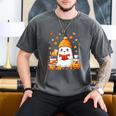 Cute Beanie Ghost Bookworm Cozy Book Reading Halloween Men's Comfort Colors T-Shirt Pepper Cute Beanie Ghost Bookworm Cozy Book Reading Halloween Men's Comfort Colors T-Shirt Pepper