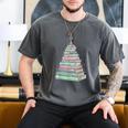 Cute Bookmas Christmas Book Tree Book Lover Teacher Men's Comfort Colors T-Shirt Pepper