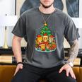 Cute Cats Reading Books Christmas Tree Men's Comfort Colors T-Shirt Pepper