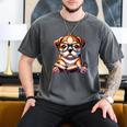 Cute Dog Puppy English Bulldog Reading Book Men's Comfort Colors T-Shirt Pepper Cute Dog Puppy English Bulldog Reading Book Men's Comfort Colors T-Shirt Pepper