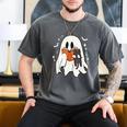 Cute Ghost Reading Book Spooky Season Halloween Costume Kids Men's Comfort Colors T-Shirt Pepper