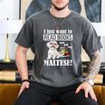 Cute Glasses Read Books & Pet My Maltese Lover Men's Comfort Colors T-Shirt Pepper