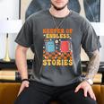 Cute Librarian Library Book Lover Keeper Of Endless Stories Men's Comfort Colors T-Shirt Pepper