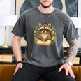 Cute Raccoon Reading Book Flowers Floral Men's Comfort Colors T-Shirt Pepper