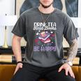 Drink Tea Read Books Be Happy Book Lover Reading Men's Comfort Colors T-Shirt Pepper