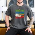 Drink Tea Read Books Be Happy Bookworm Coffee And Tea Lover Men's Comfort Colors T-Shirt Pepper