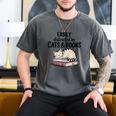 Easily Distracted By Cats And Books Cute Book Lover Men's Comfort Colors T-Shirt Pepper