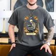 Floral Tarot Card The Reader Skeleton Reading Book Men's Comfort Colors T-Shirt Pepper