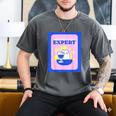 Fun Cute Introvert Cat Character With Wine Men's Comfort Colors T-Shirt Pepper