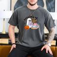 Ghost Reading Halloween Women Teacher Book Lover Men's Comfort Colors T-Shirt Pepper