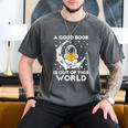 Good Book Is Out Of This World Astronaut Moon Space Reading Men's Comfort Colors T-Shirt Pepper Good Book Is Out Of This World Astronaut Moon Space Reading Men's Comfort Colors T-Shirt Pepper