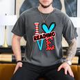 I Heart Books Love Reading Red And Stripe Animated Cat For Men Women Girls Kids Men's Comfort Colors T-Shirt Pepper I Heart Books Love Reading Red And Stripe Animated Cat For Men Women Girls Kids Men's Comfort Colors T-Shirt Pepper