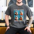 Hedgehog Love Reading And Hedgehogs Child Book Lover Men's Comfort Colors T-Shirt Pepper