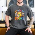 HUGvyn Preppy 100 Days In The Books Teacher Reading Coffee Men's Comfort Colors T-Shirt Pepper