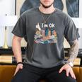 I'm OK Books Pile Books Stack Bibliophile Bookisk Men's Comfort Colors T-Shirt Pepper