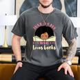 Just a Girl Who Loves Books African American Book Nerd Lover Men's Comfort Colors T-Shirt Pepper