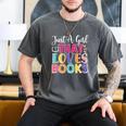 Just a Girl Who Loves Books Reader Girls Bookish Women Men's Comfort Colors T-Shirt Pepper