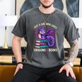 Just a Girl Who Loves Dragons And Books Reading Men's Comfort Colors T-Shirt Pepper
