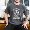 Just One More Chapter Skeleton Reading Book Men's Comfort Colors T-Shirt Pepper