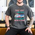 THIS LADY Will Never Own Enough BOOKS & YARN Men's Comfort Colors T-Shirt Pepper