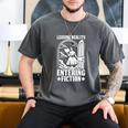 Leaving Reality Entering Fiction Bookish Book Reading Men's Comfort Colors T-Shirt Pepper