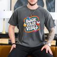 Library Book Fair Vibe Groovy Retro School Reading Nostalgic Men's Comfort Colors T-Shirt Pepper Library Book Fair Vibe Groovy Retro School Reading Nostalgic Men's Comfort Colors T-Shirt Pepper
