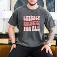 Literacy And Justice For All Book Lover Men's Comfort Colors T-Shirt Pepper Literacy And Justice For All Book Lover Men's Comfort Colors T-Shirt Pepper