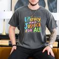 Literacy And Justice For All Protect Banned Books Library Men's Comfort Colors T-Shirt Pepper