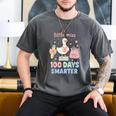 Little Miss 100 Days Smarter Cute Goose Reading Books Girls Men's Comfort Colors T-Shirt Pepper